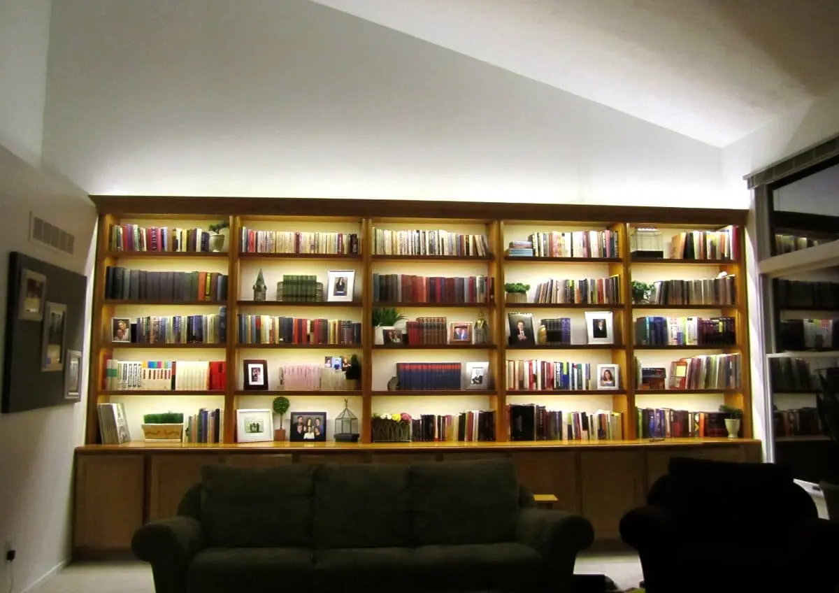 bookshelf lighting ideas