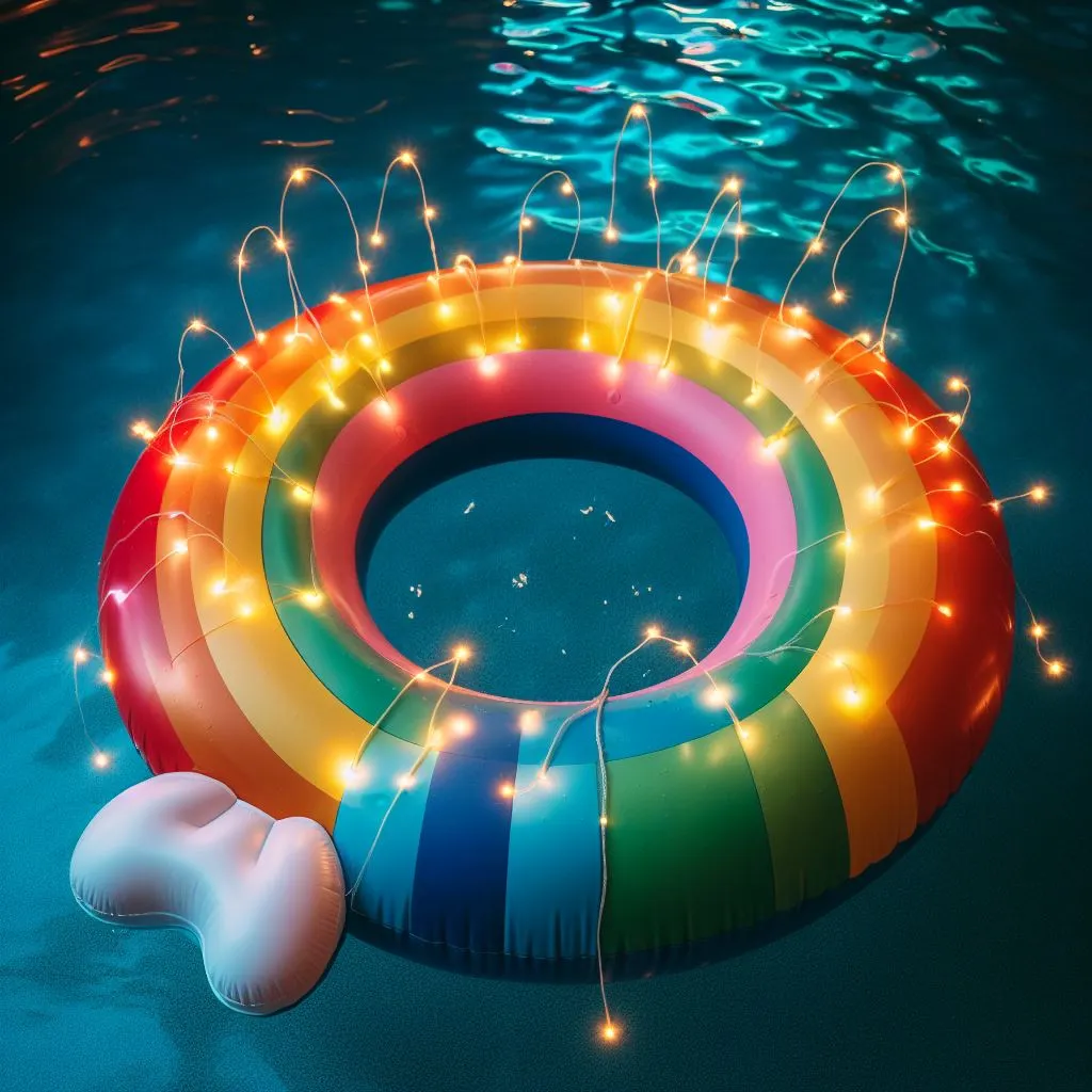 String Lights Around Pools